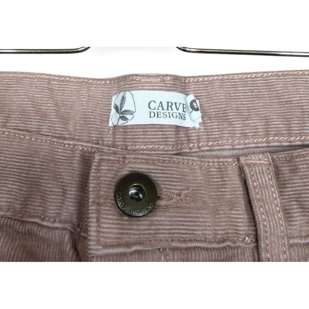 Carve Designs Mauve Pink Frayed Hem Women’s Shorts - Picture 4 of 10